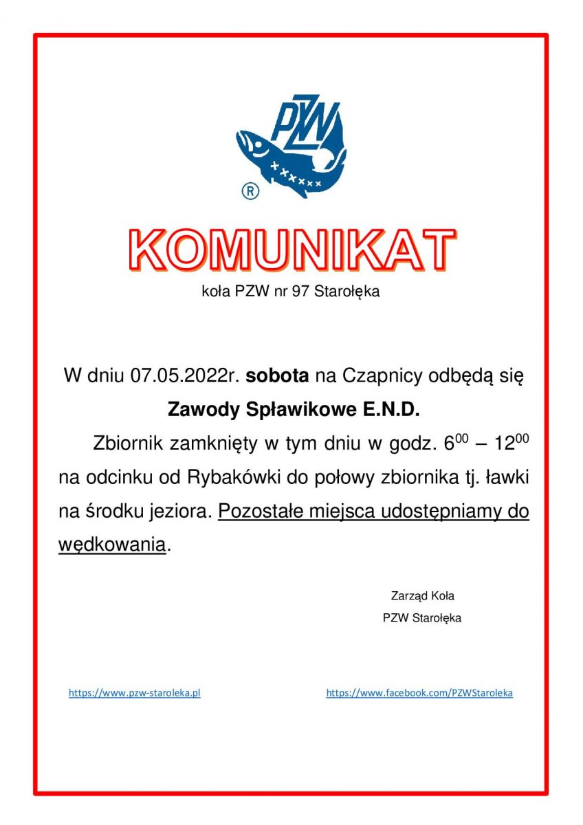 Komunikat Zawody E.N.D.